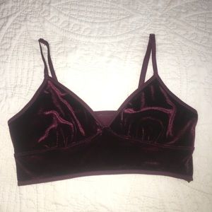 VELVET SHELL BRALETTE